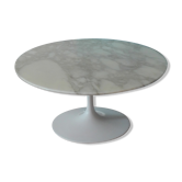 Table basse Knoll plateau marbre pied tulipe Saarinen