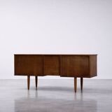 Vintage Mid-Century Modern Brown Teak Desk, 1960s