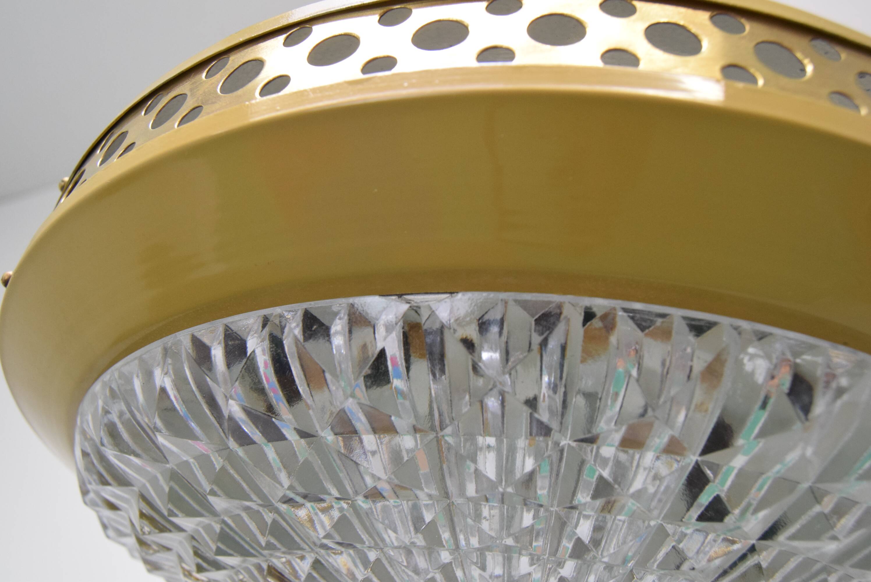 1970s Space Age Metal Pendant by LUDIB Bratislava