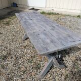 tAble vintage wooden farmhouse 2m, X feet