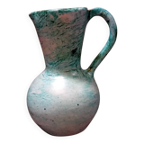 Turquoise ceramic pitcher vase