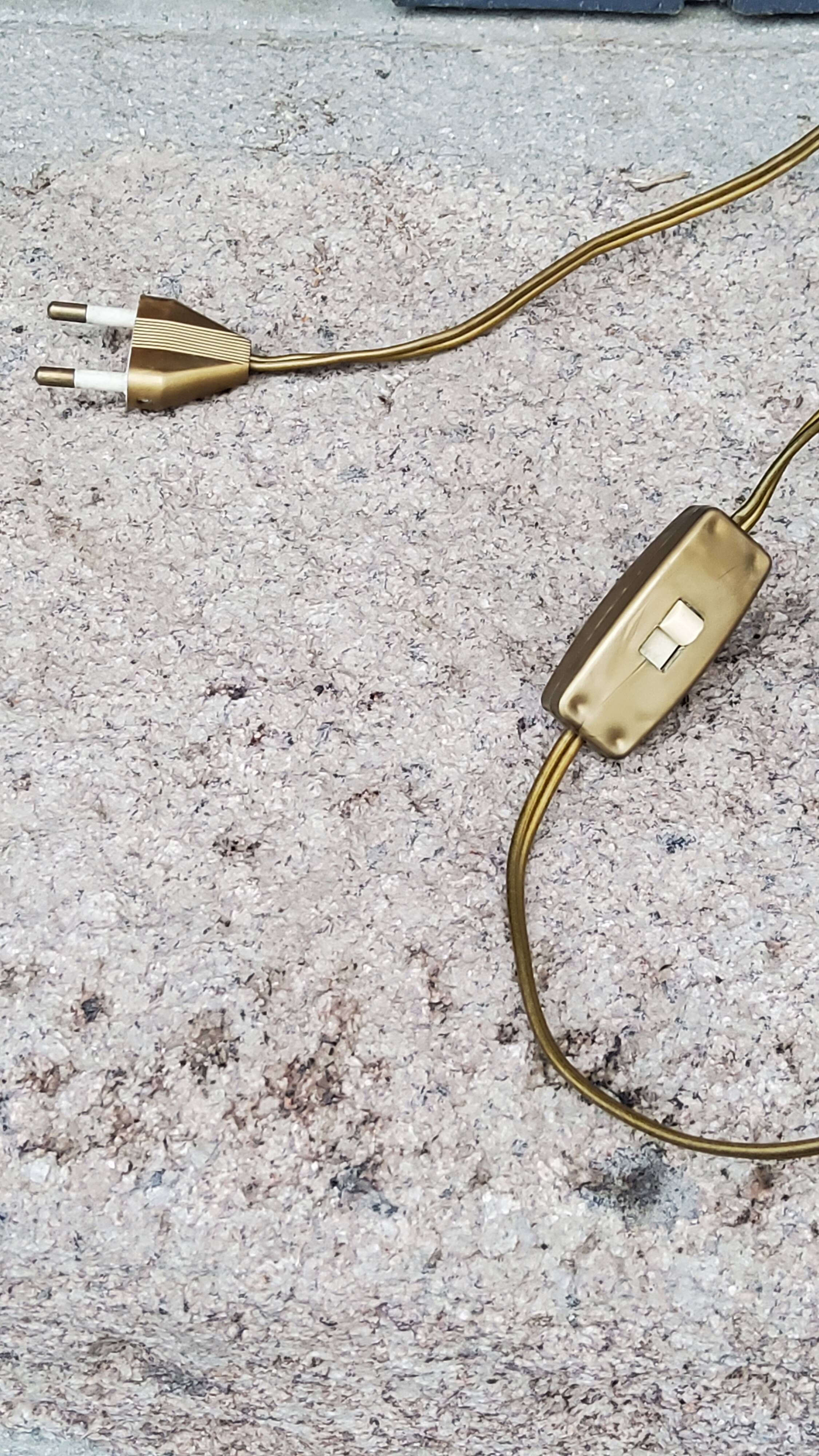 Rattan and bamboo table lamp from the 70s