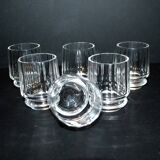 Set of 6 ART DECO glasses cut glass alcohol tumbler Czechoslovakia