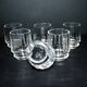Set of 6 ART DECO glasses cut glass alcohol tumbler Czechoslovakia