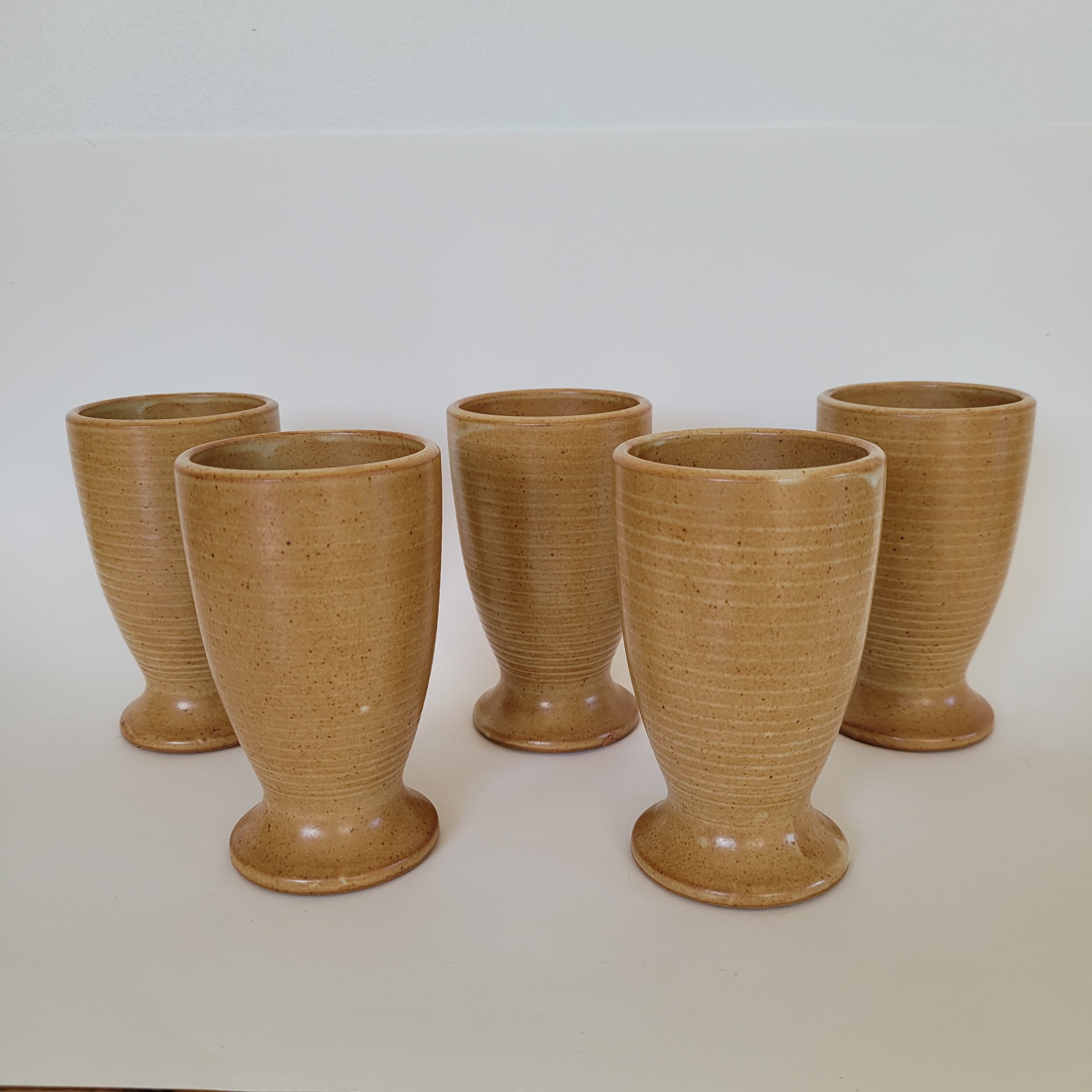Set of 5 sandstone mazagrans