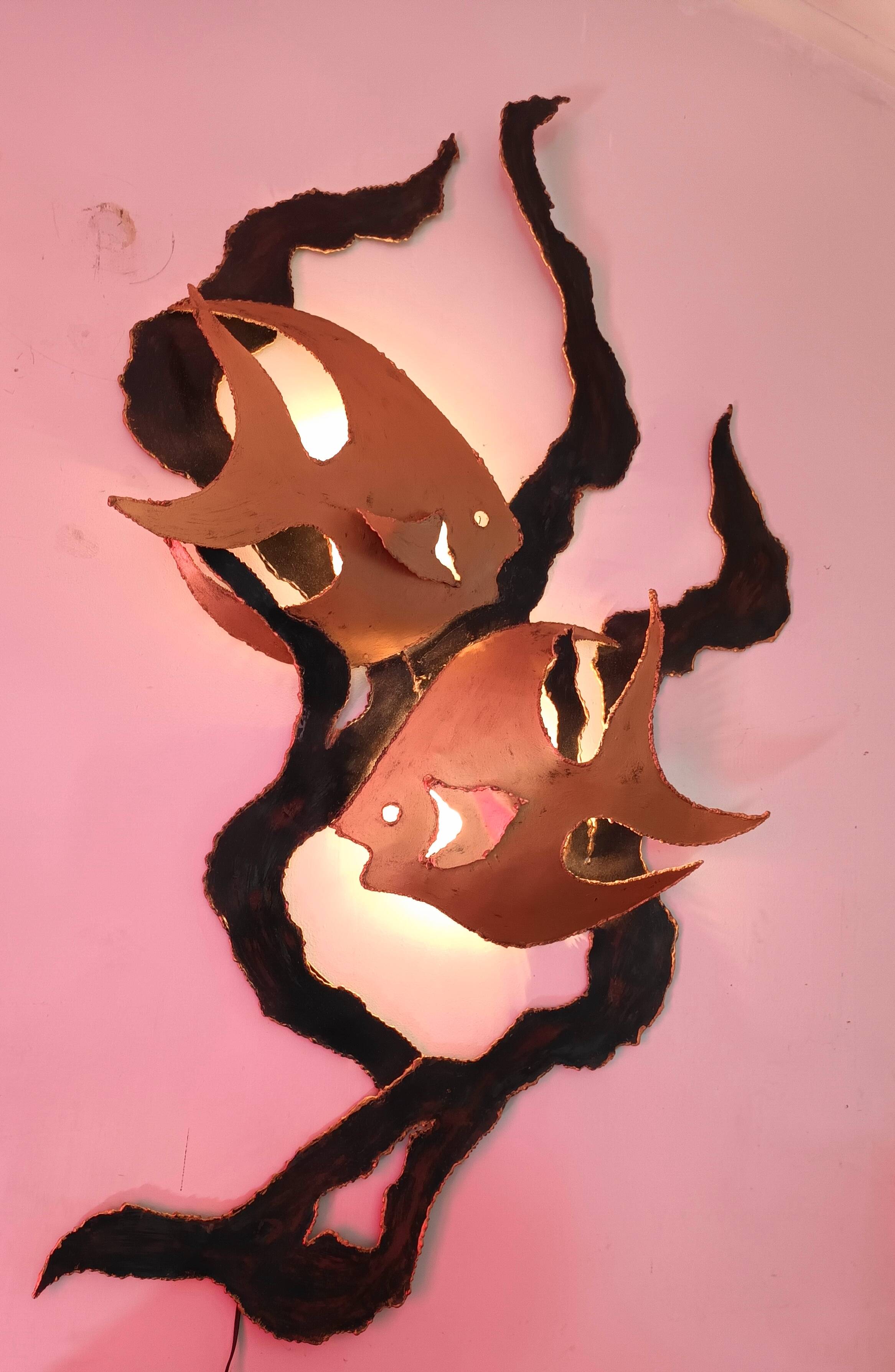 Decorative and luminous wall light from the 60s