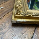 Miroir ancien bois et stuc doré