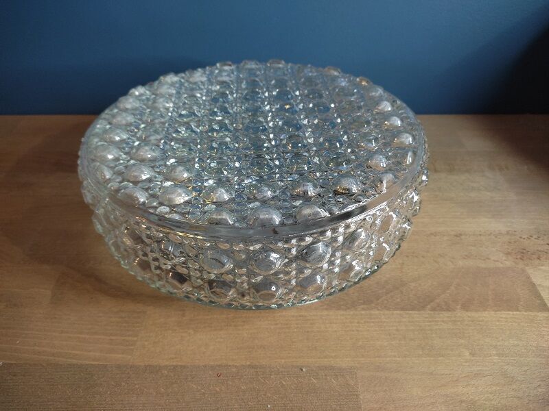 Ceiling lamp Original wall lamp in old vintage molded glass dp 0222f048