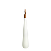 Rare lampe suspendue Uno & Östen Kristiansson en verre opale et teck | Fabriquée par