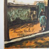 Maurice Utrillo: La Vacheresse, national road to Anse (Rhône), signed lithograph