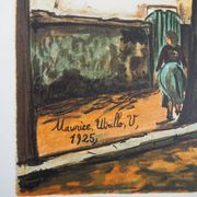 Maurice Utrillo: La Vacheresse, national road to Anse (Rhône), signed lithograph