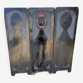 Art deco painted sheet metal firewall