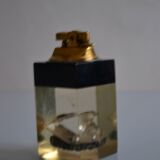 1970 Table lighter with pearl oyster in resin inclusion