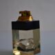 1970 Table lighter with pearl oyster in resin inclusion
