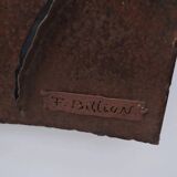 Painting and wall sculpture "Indian Jim" by F. Billion