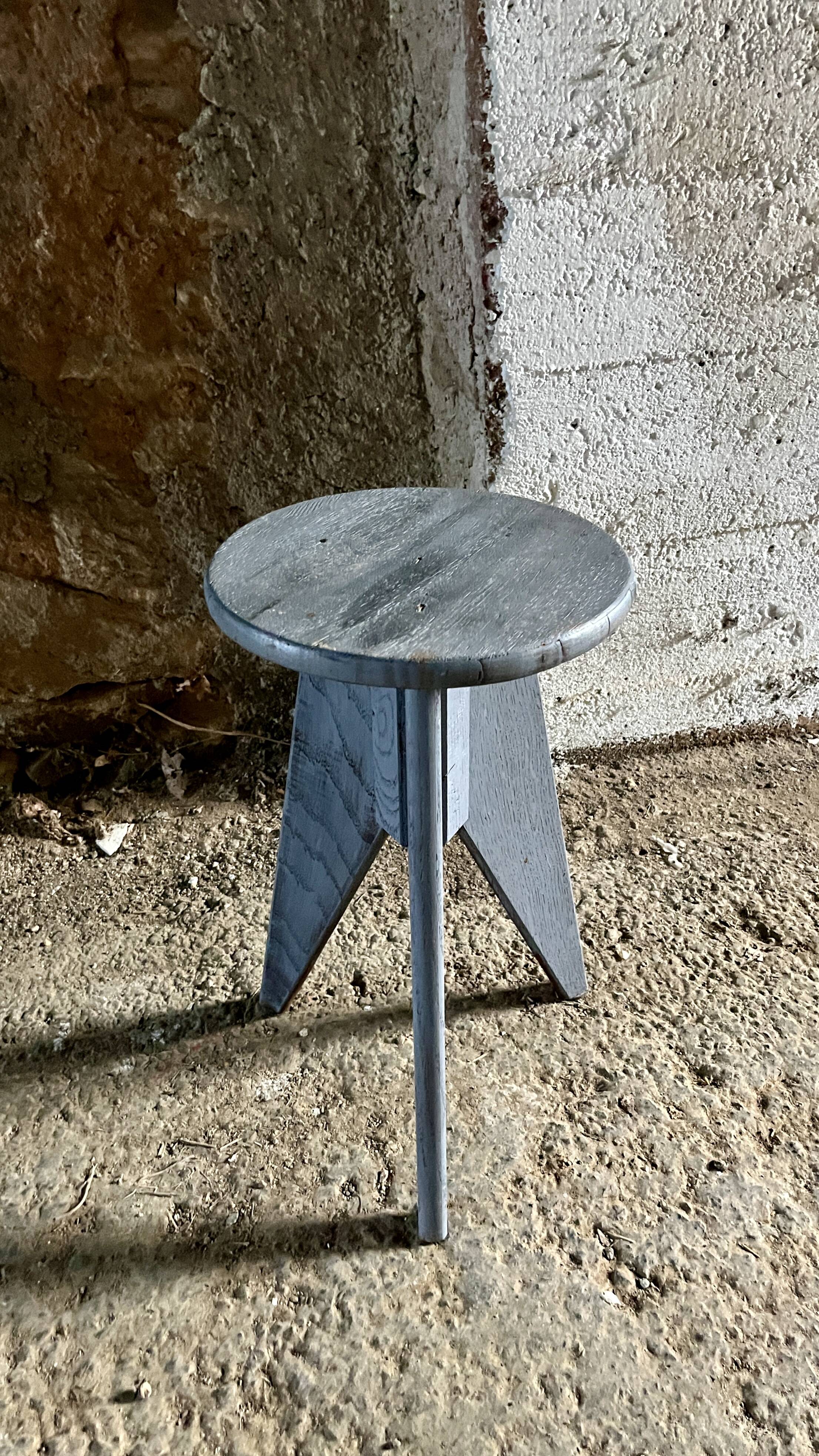 Vintage rustic style wooden stool