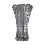 Art Nouveau style vase in chiseled glass with floral decoration