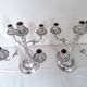 Pair of silver-plated bronze candelabra with 5 light arms.