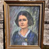 Pastel portrait painting