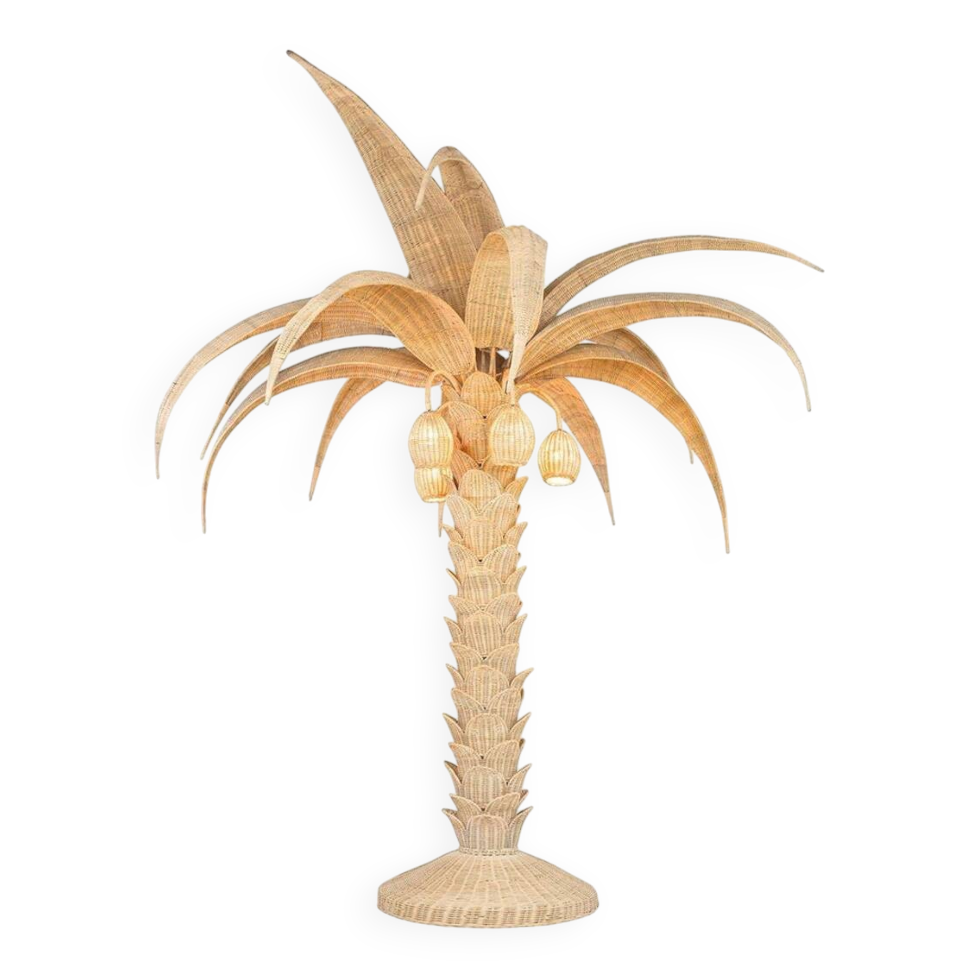 New design XXL rattan palm tree lamp ‘Tropical’