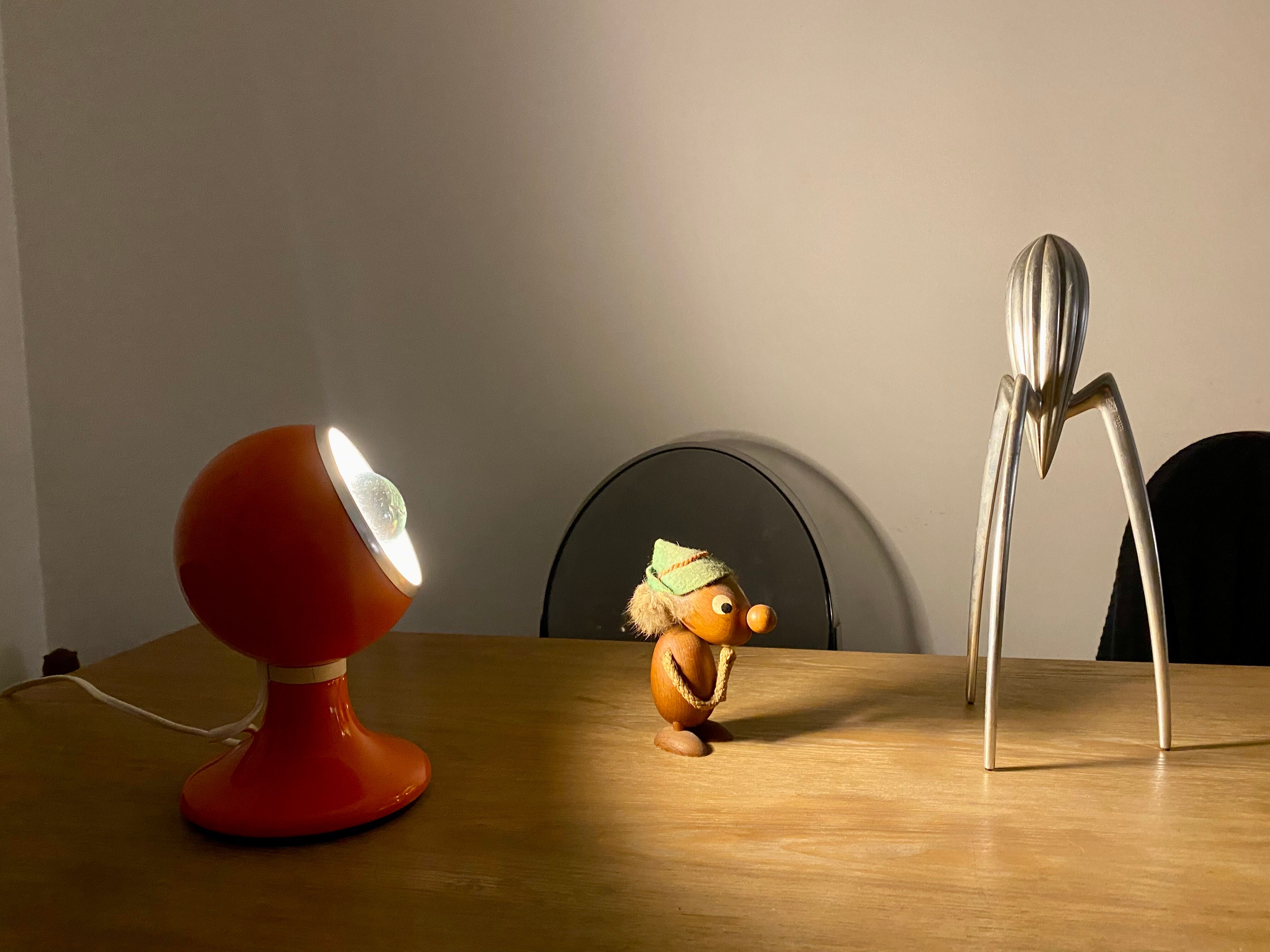 Magnetic eyeball lamp Luci italy vintage design 70s original