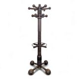 Coat rack by Charles Dudouyt in solid oak.