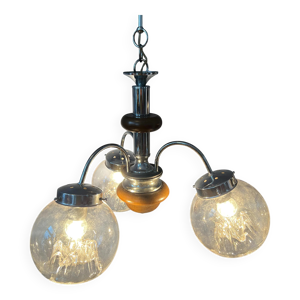 Lustre vintage en verre - transparent