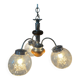 Vintage transparent glass chandelier from Murano with a chrome structure.