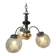 Vintage transparent glass chandelier from Murano with a chrome structure.