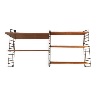 Tomado string modular shelves 1960 in teak.