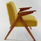 Fauteuil bunny jaune et oiseaux