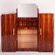 Art Deco Mahogany Sideboard with Mirror, France, 1920s