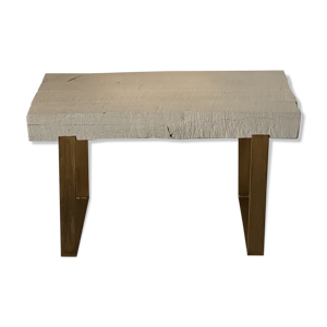Table basse chevrons chêne massif