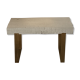 Table basse chevrons chêne massif artisanale