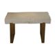 Chevron-patterned solid oak coffee table handmade.
