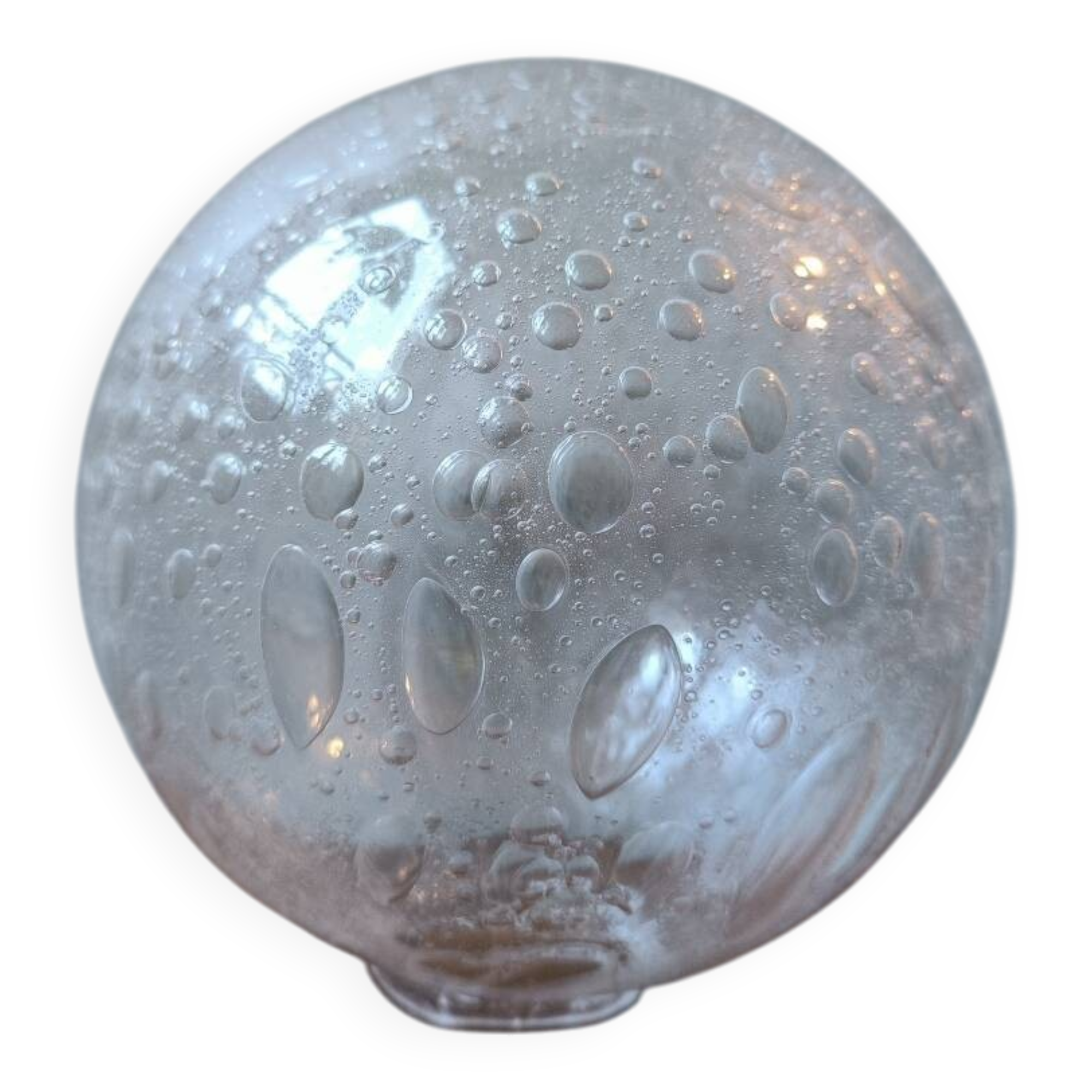 Vintage glass lamp globe, bubble style.