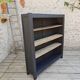 Library, restored antique shelf