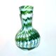 Murano? Modernist green filigree blown glass vase 1960