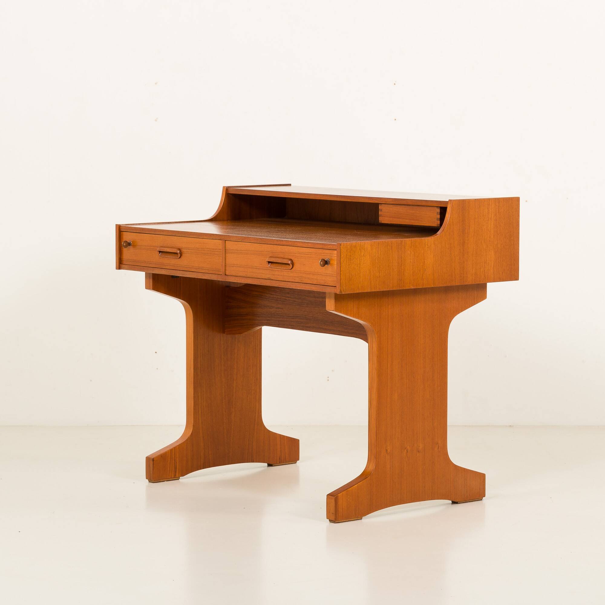 Italian mid century modern teak desk by IMB, 1960s