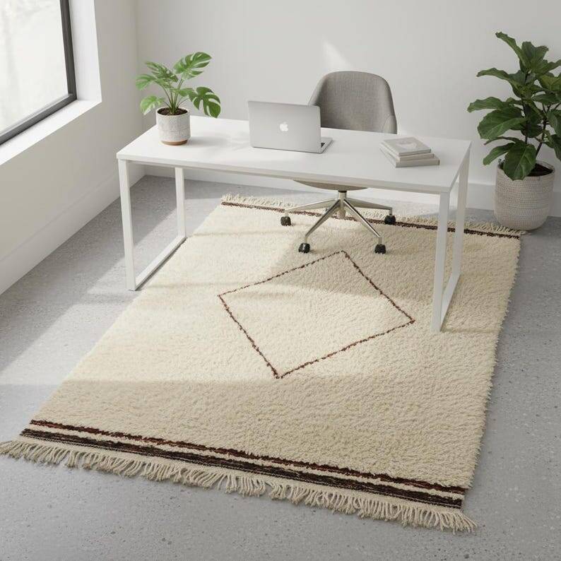 Traditional handmade pure wool rug, size 150 x 250 cm