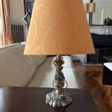 Silver metal table lamp