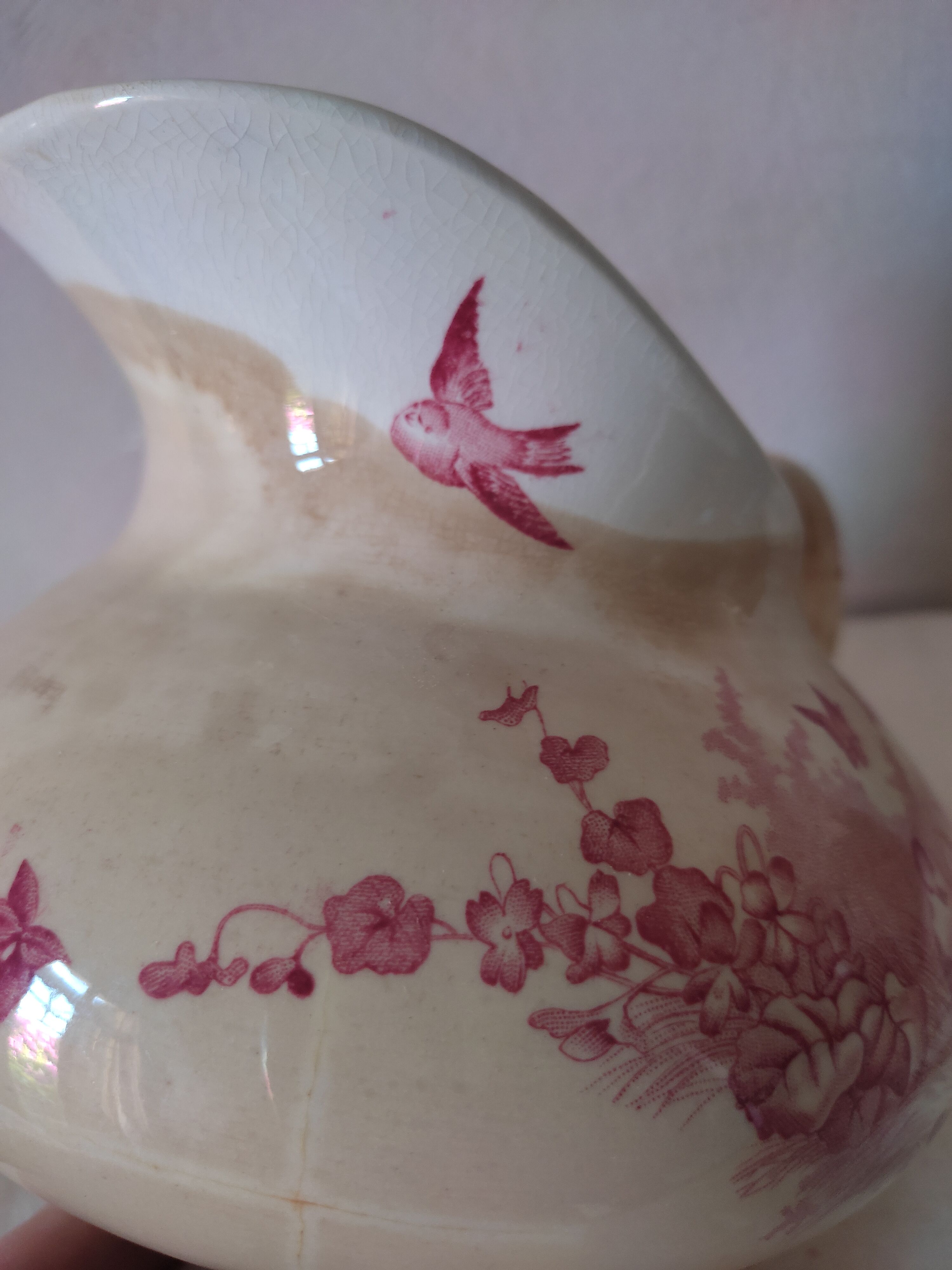 Earthenware pitcher Boch la Louvière