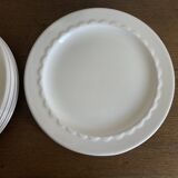 Set of 8 Festons flat plates by Pierre Motton for Gien 1970