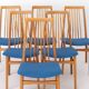 Set of 6 German Dining Chairs, 1960s | Solid Beech Mid-Century Chairs |