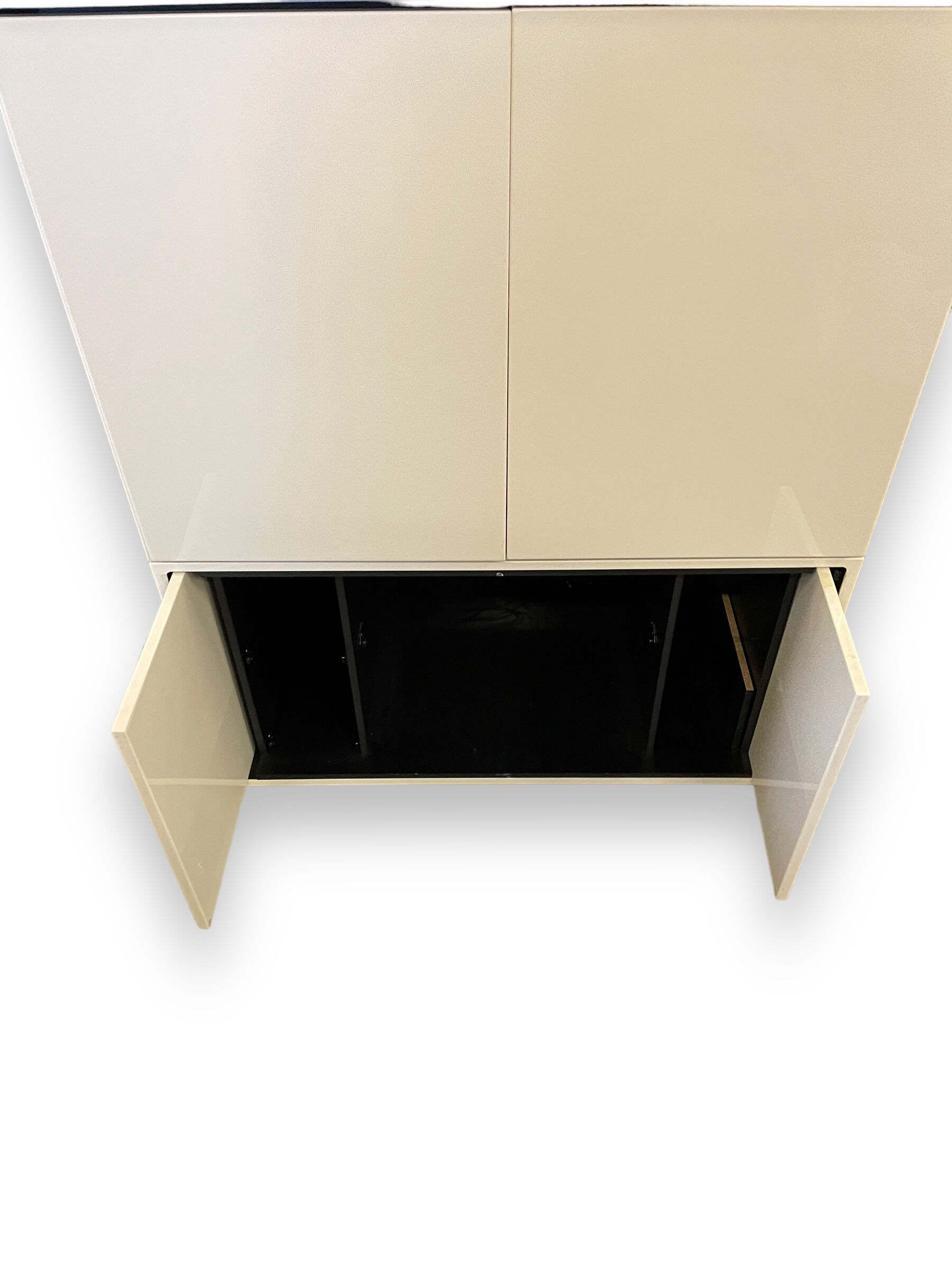 David Lange white lacquered wooden furniture