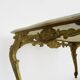 Coffee table with brass structure and marble top. 60s