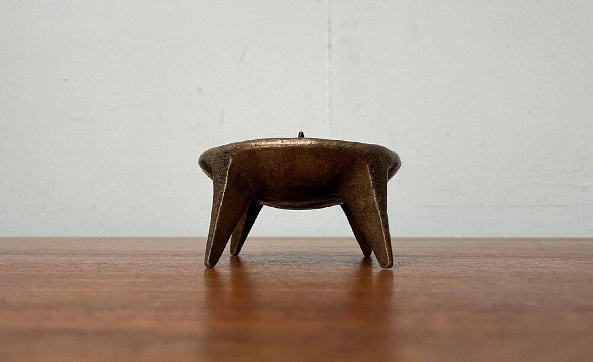 Bougeoir Brutaliste du Milieu du Siècle en Bronze, années 1960