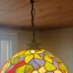 Suspension vitrail style Tiffany – Ø 30 cm – verre véritable – lourde
