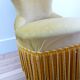 Mustard velvet toad armchair