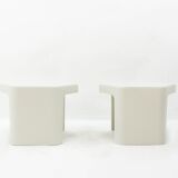 Pair of fiber glass side tables